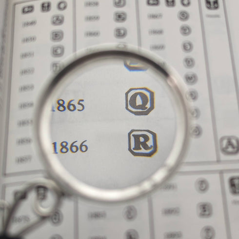 1878年 英国アンティーク 純銀製 小型ルーペ 虫眼鏡 Lawrence Emanual